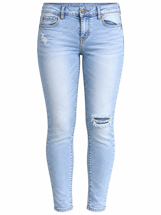 Old Navy Denim - Old Navy Rockstar Mid Rise Skinny Jeans Light Wash Distressed Size 6